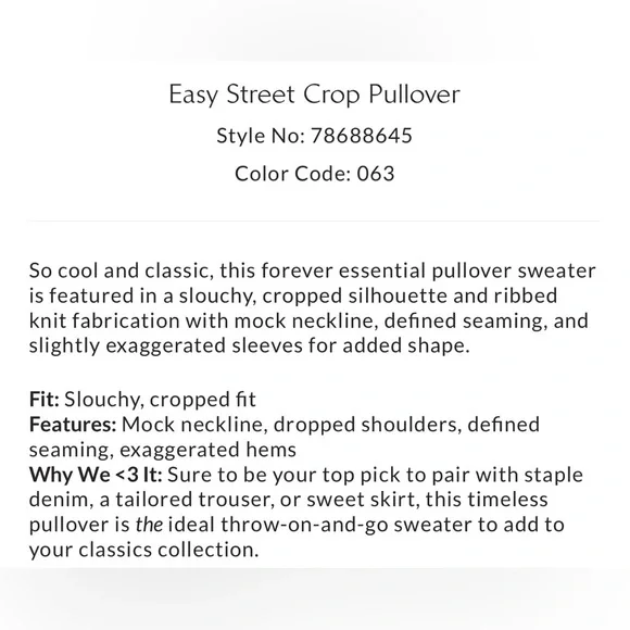 Free People Easy Street Crop Pullover - Picture 6 of 6